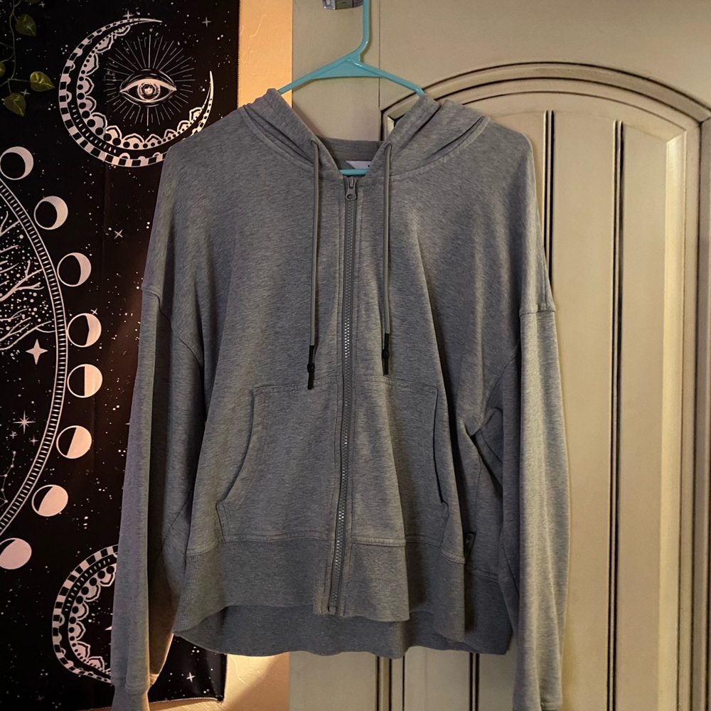 Gray Zip-Up Hoodie